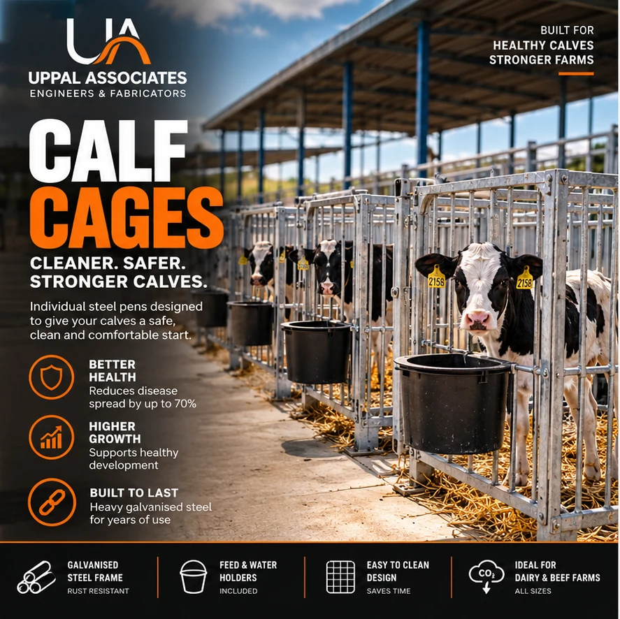 Uppal Associates galvanised steel calf cages